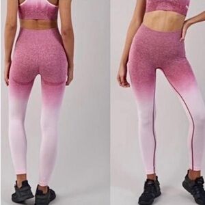 Gymshark Pink Ombré Adapt Seamless Leggings Full Length High Rise Women’s XXS